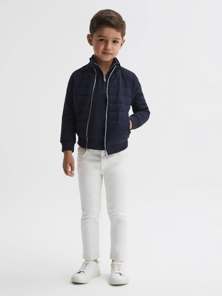 كنزة صوف ميرينو بربع سحّاب Blackhall من Reiss - Image 4 of 6