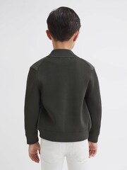 Reiss Forest Green Amos Senior Hybrid Zip-Through Quilted jacket - Image 5 of 6