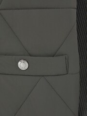 Reiss Forest Green Amos Senior Hybrid Zip-Through Quilted jacket - Image 6 of 6