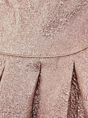 Reiss Gold Nia 4-9 yrs Metallic Cap Sleeve Dress - Image 5 of 5