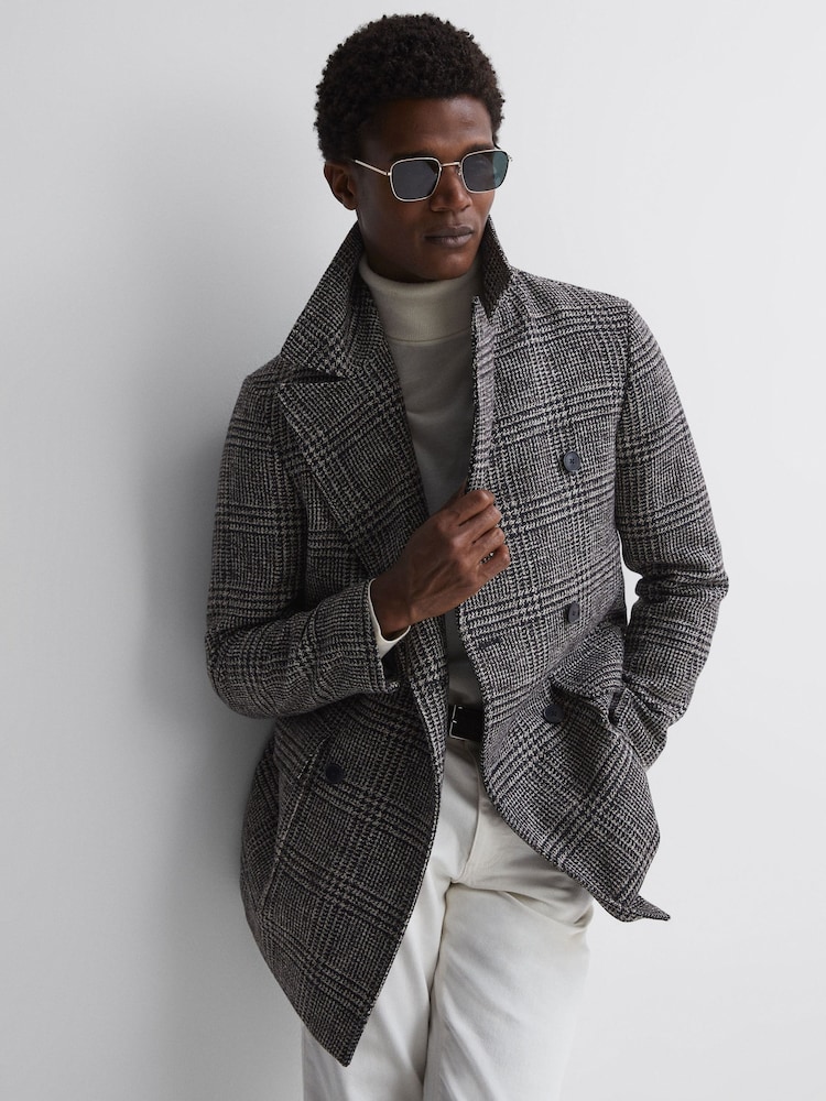 Reiss Brag Zweireihiger Karomantel aus Wolle - Bild 6 von 6 Reiss Brag Zweireihiger Karomantel aus Wolle - Bild 6 von 6