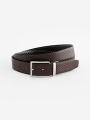 Black/Brown Carbon Print Reversible Belt - Image 2 of 4