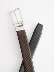 Black/Brown Carbon Print Reversible Belt - Image 3 of 4