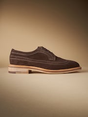 Brown Suede Sanders for Next Longwing Brogue Shoes - Image 3 of 7
