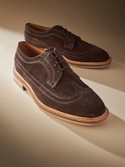 Brown Suede Sanders for Next Longwing Brogue Shoes - Image 5 of 7