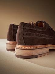 Brown Suede Sanders for Next Longwing Brogue Shoes - Image 7 of 7