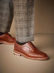 Tan/Brown Leather Sanders for Next Longwing Brogue Shoes - Image 1 of 9