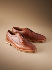 Tan/Brown Leather Sanders for Next Longwing Brogue Shoes - Image 2 of 9