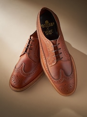 Tan/Brown Leather Sanders for Next Longwing Brogue Shoes - Image 5 of 9