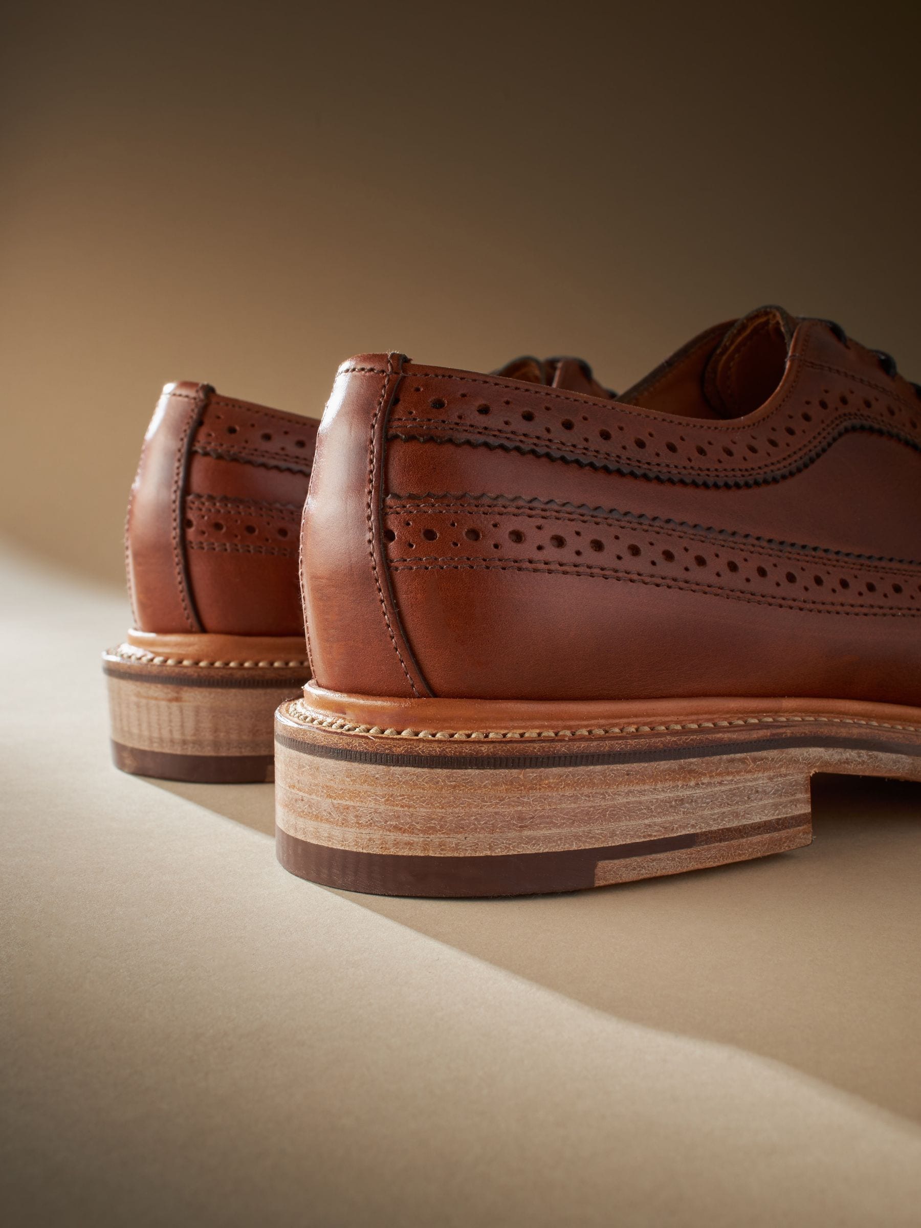 Buy Tan/Brown Leather Sanders for Next Longwing Brogue Shoes