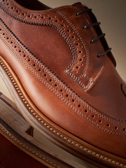 Tan/Brown Leather Sanders for Next Longwing Brogue Shoes - Image 9 of 9