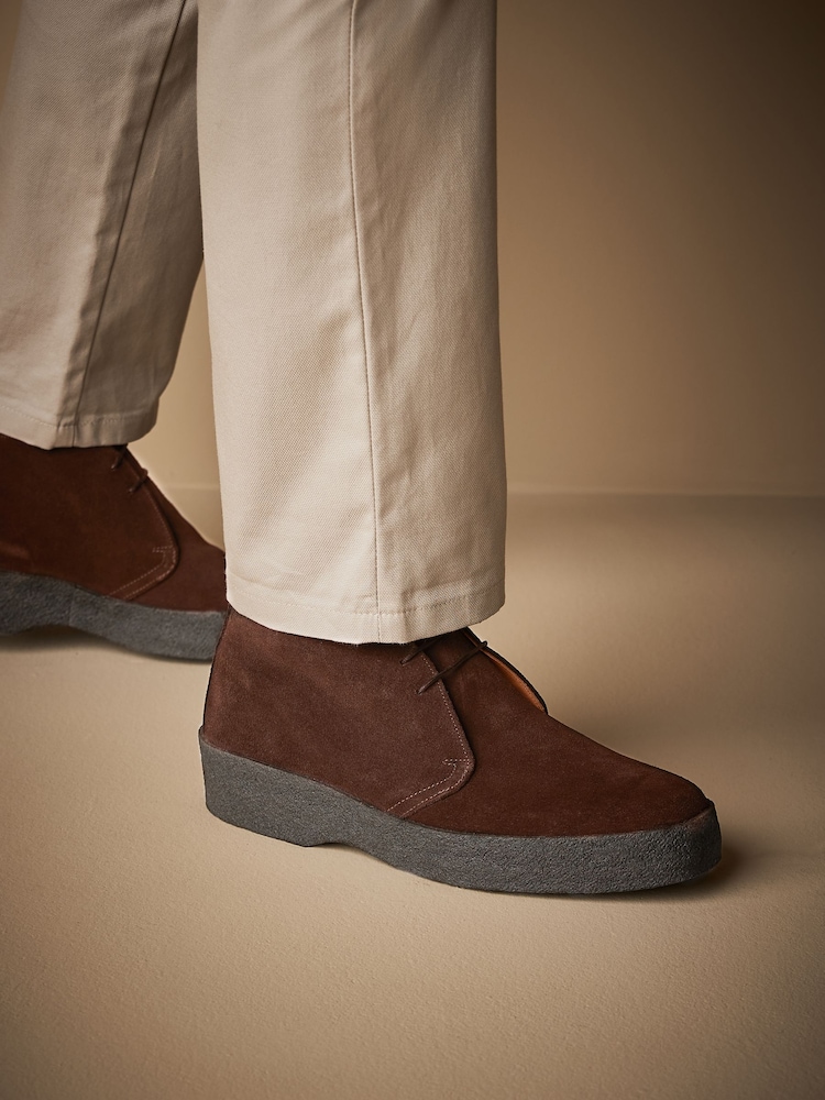 Brown Suede Sanders for Next Crepe Chukka Boots - Image 1 of 8