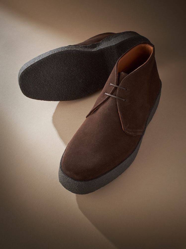 Brown Suede Sanders for Next Crepe Chukka Boots - Image 4 of 8