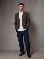 Khaki Green Slim Fit Garment Dye Blazer - Image 2 of 5