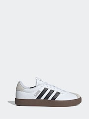 adidas White/Black VL Court Trainers - Image 5 of 12