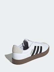 adidas White/Black VL Court Trainers - Image 8 of 12