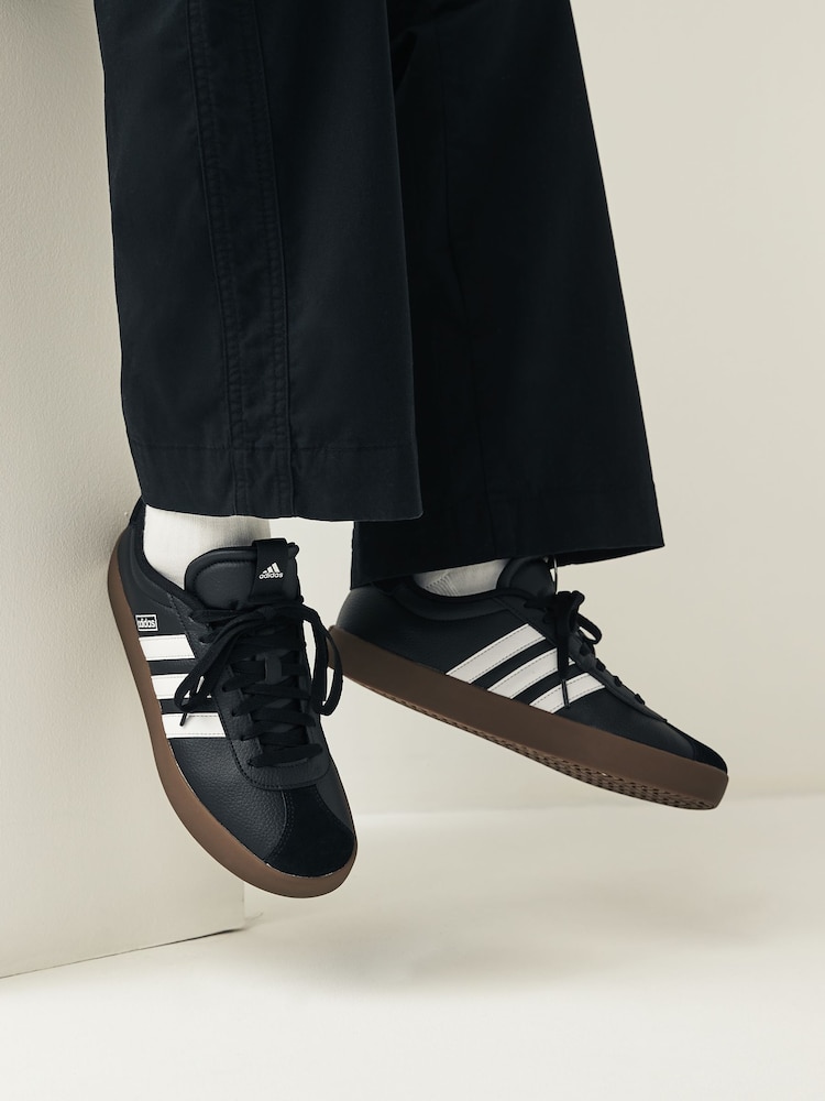 adidas Black/White VL Court Trainers - Image 1 of 11