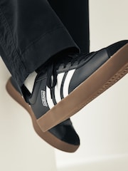 adidas Black/White VL Court Trainers - Image 3 of 11