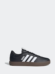 adidas Black/White VL Court Trainers - Image 4 of 11