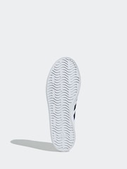adidas White/Blue Sportswear VL Court Trainers - Image 7 of 9