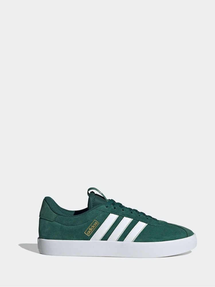 adidas Green/White Sportswear VL Court Trainers - Image 3 of 9