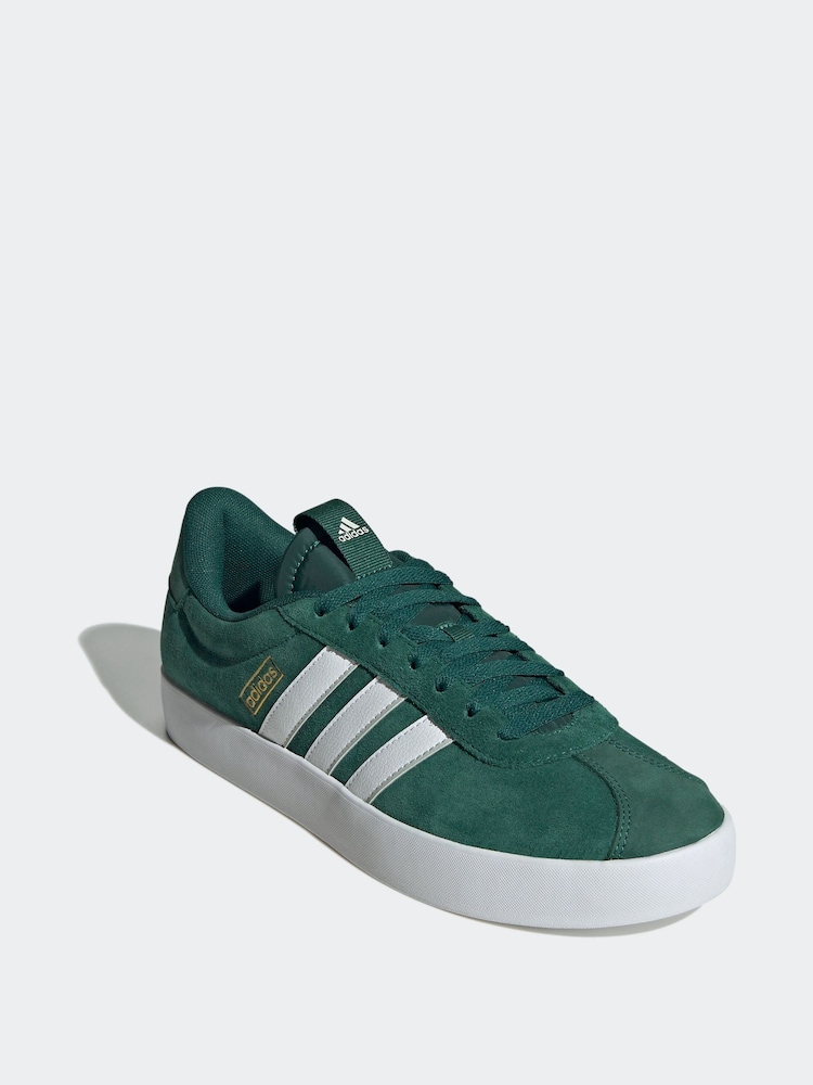 adidas Green/White Sportswear VL Court Trainers - Image 4 of 9