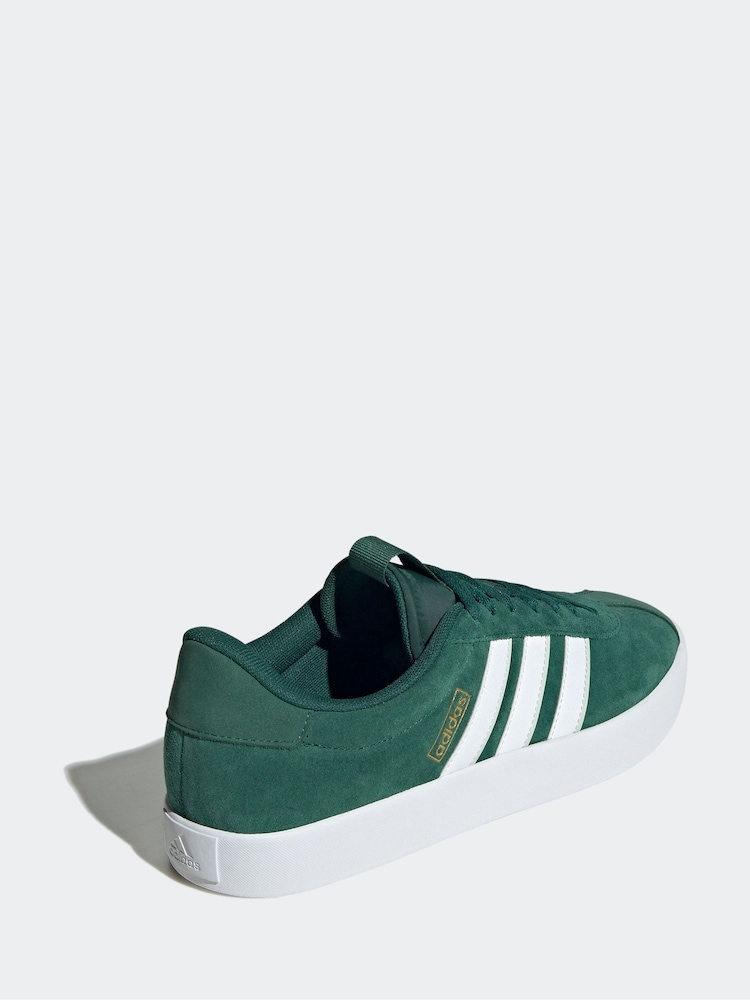 adidas Green/White Sportswear VL Court Trainers - Image 5 of 9