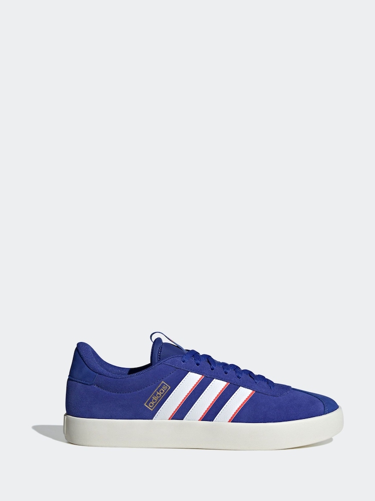 adidas Blue/White Sportswear VL Court Trainers - Image 6 of 7