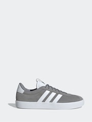 adidas Grey/White VL Court Trainers - Image 2 of 10