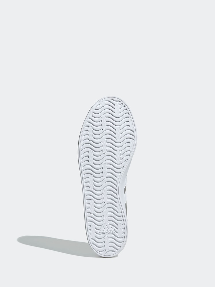 adidas Grey/White VL Court Trainers - Image 8 of 10