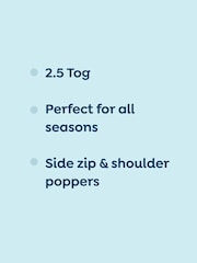 JoJo Maman Bébé Blue 2.5 Tog Travel Baby Sleeping Bag - Image 2 of 2