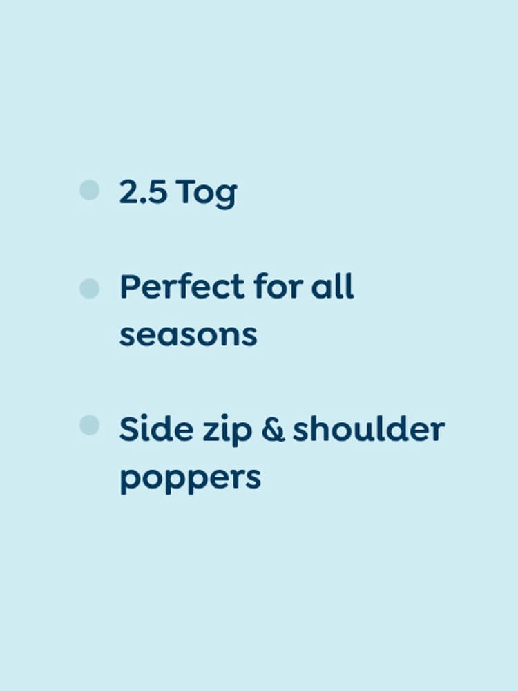 JoJo Maman Bébé Blue 2.5 Tog Travel Baby Sleeping Bag - Image 2 of 2