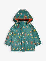 JoJo Maman Bébé Khaki The Gruffalo Print Cosy Fisherman Jacket - Image 5 of 8