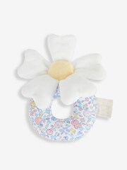 JoJo Maman Bébé Flower Plush Ring Rattle - Image 1 of 3