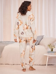 Bath & Body Works Green Floral Cosy Fleece Lounge Pyjamas - Image 3 of 7