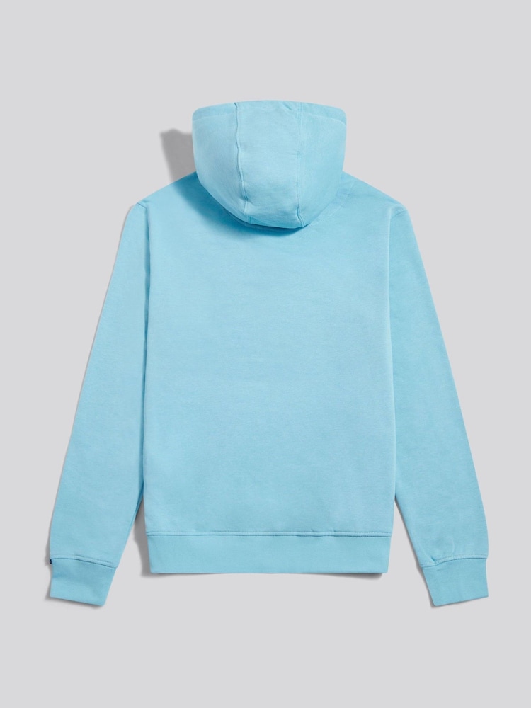 U.S. Polo Assn. Light Blue Mens Double Horsemen Loopback Hoodie - Image 2 of 4