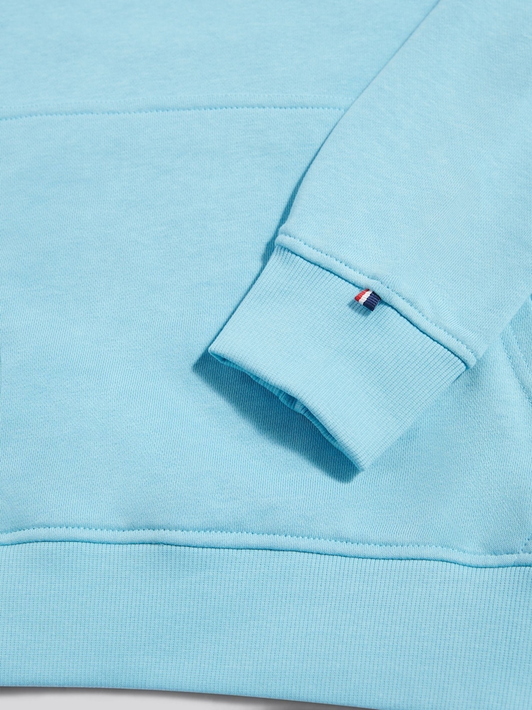 U.S. Polo Assn. Light Blue Mens Double Horsemen Loopback Hoodie - Image 4 of 4