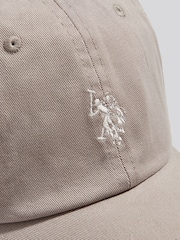 Бежевый - U.S. Polo Assn. Выбеленная повседневная кепка Outline DHM - Изображение 5 6