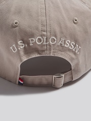Бежевый - U.S. Polo Assn. Выбеленная повседневная кепка Outline DHM - Изображение 6 6