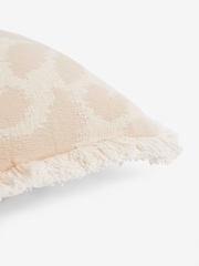 Natural Ikat Jacquard Geo Fringe 100% Cotton 50 x 50cm Cushion - Image 5 of 5