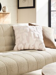 White Valencia Cut Velvet 43 x 43cm Cushion - Image 1 of 6