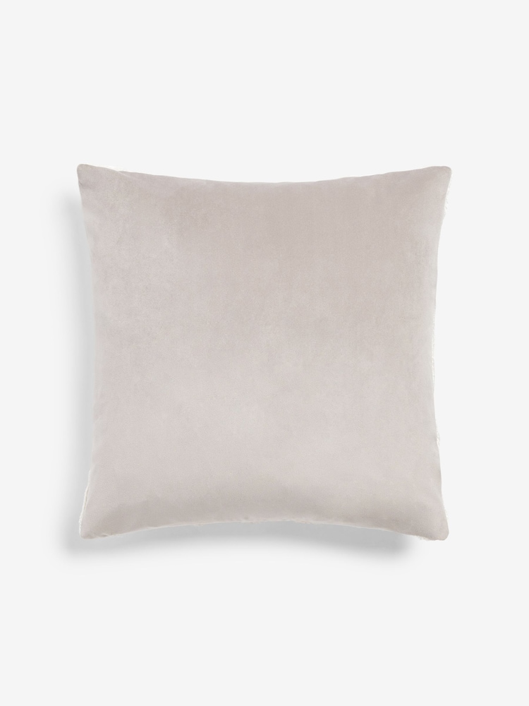 White Valencia Cut Velvet 43 x 43cm Cushion - Image 6 of 6