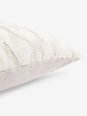 White Valencia Cut Velvet Cushion - Image 6 of 6