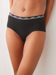 Black Midi Logo Knickers 4 Pack - Image 2 of 6