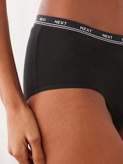 Black Midi Logo Knickers 4 Pack - Image 4 of 6