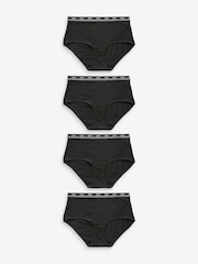 Black Midi Logo Knickers 4 Pack - Image 5 of 6