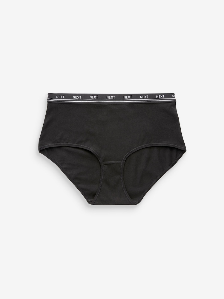 Black Midi Logo Knickers 4 Pack - Image 6 of 6