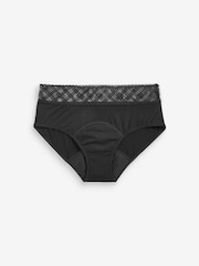 Print/Plain Short Medium Flow Period Knickers 2 Pack - Image 8 of 9