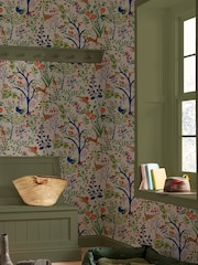 Joules Cream Enchanted Woodland Antique Wallpaper - Image 1 of 3