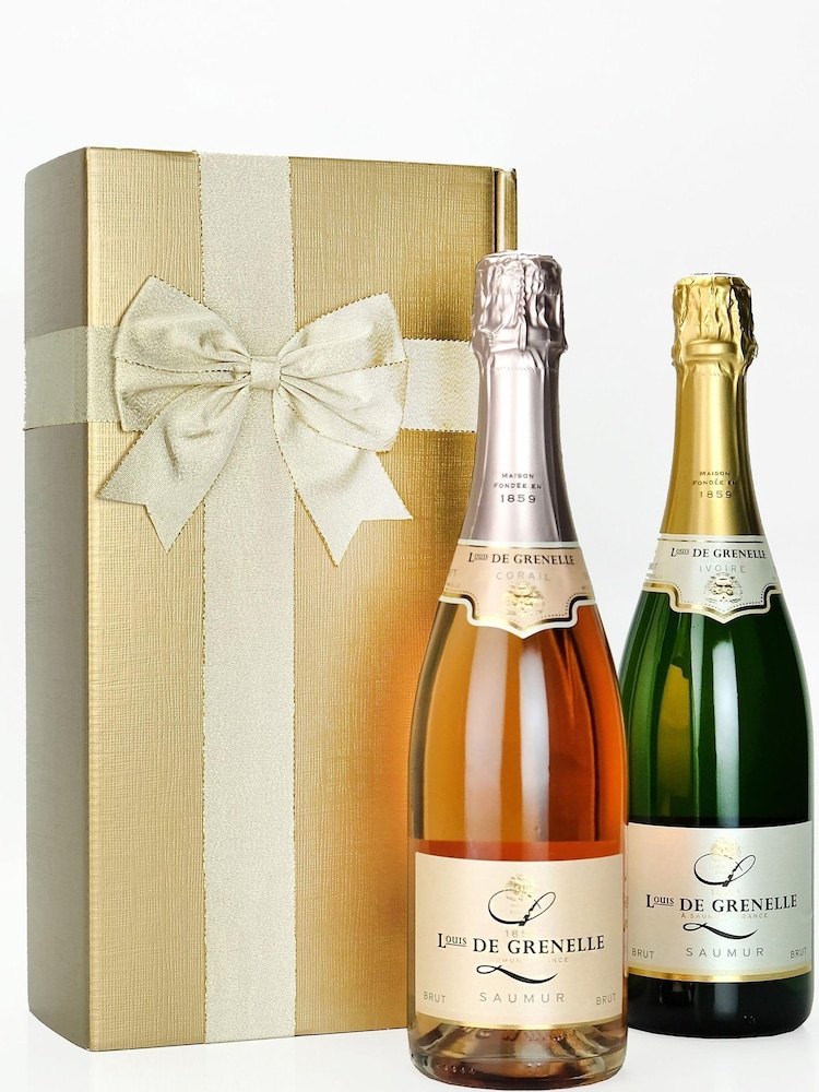 LeBonVin Brut & Rose Sparkling Saumur Wine Duo Gift - Image 2 of 2